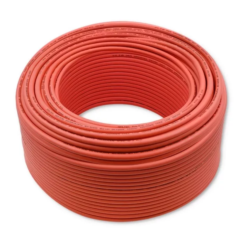 Qoltec 53850 cable solar fotovoltaico | 4 mm² | 100 m | rojo