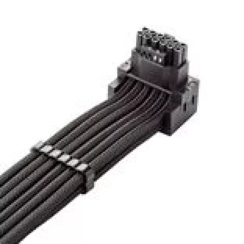 Cable de conexión CableMod C-Series Pro - variante A, 90°, 16 pines a 4x8 pines PCIe, negro