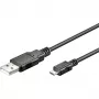 Cable USB 2.0, conector macho USB-A > conector macho Micro-USB (negro, 5 metros)