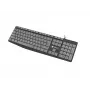 Teclado cableado de tamaño completo NATEC NKL-1507 USB QWERTY US International gris/negro, 105 teclas, teclado numérico