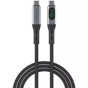 Cable USB 4smarts 541438 USB4 Gen 2x2 1,5 m USB-C negro gris