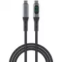 Cable USB 4smarts 541438 USB4 Gen 2x2 1,5 m USB-C negro gris