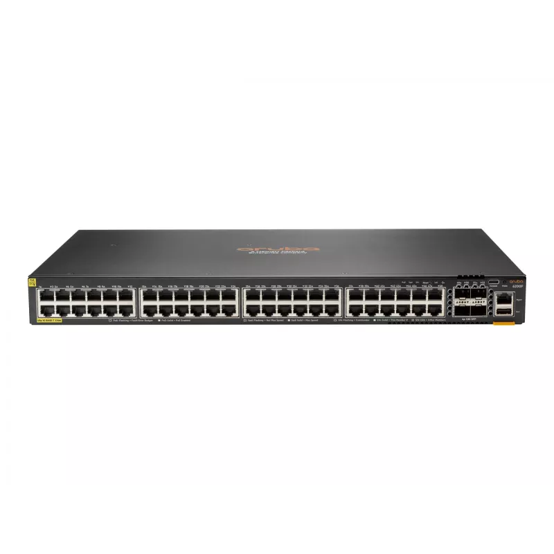 Switch gestionado HPE Aruba Networking CX 6200F 48G PoE 4SFP+ 370W