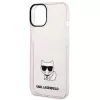 Karl Lagerfeld KLHCP14MCTRI iPhone 14 Plus / 15 Plus 6.7 Carcasa rígida rosa / rosa transparente Choupette Body