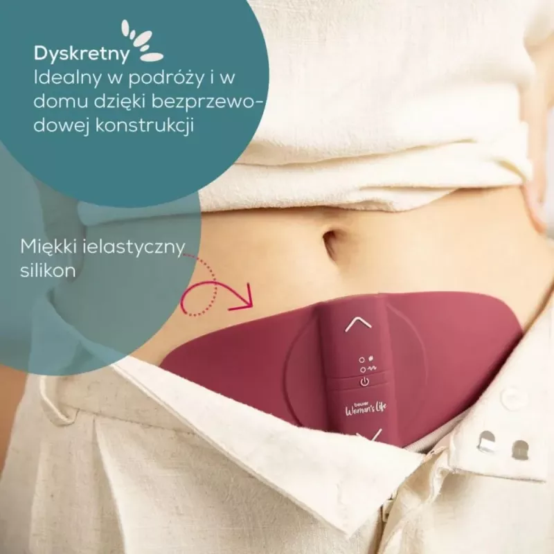 Masajeador menstrual Beurer EM 50 Berry — dispositivo eléctrico para aliviar el dolor menstrual