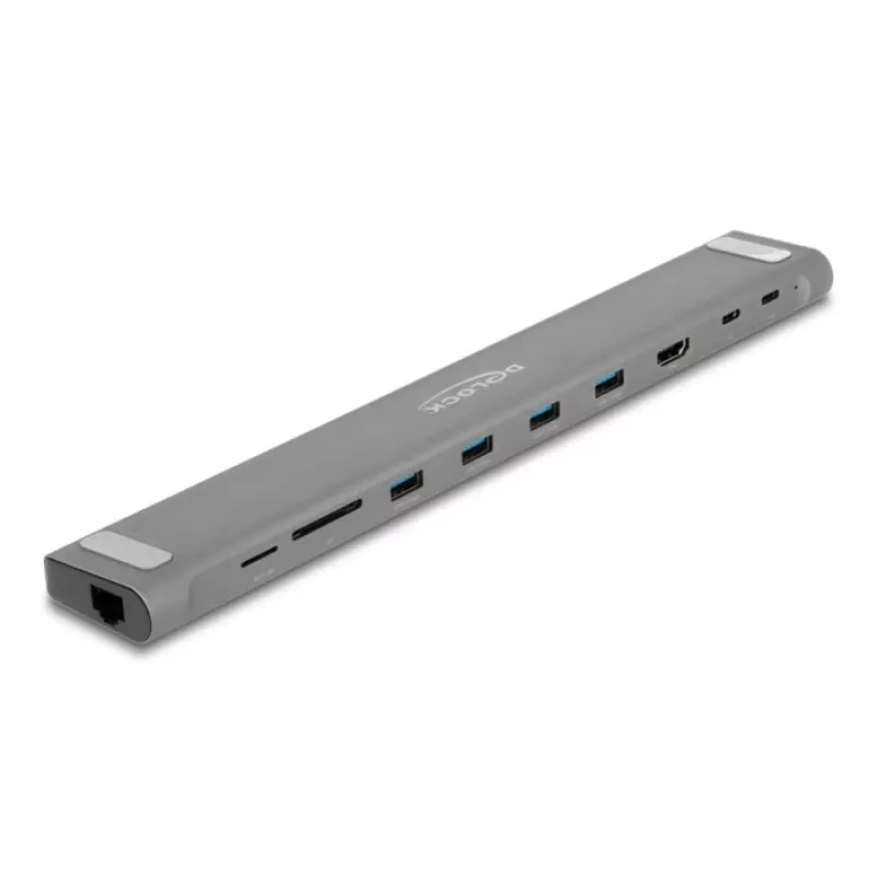 DeLOCK USB Type-C Docking Station delgada 4K HDMI USB 3.2 Gen 1 LAN SD PD 3.0