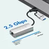 Adaptador USB-A/-C a Ethernet 2,5G, gris