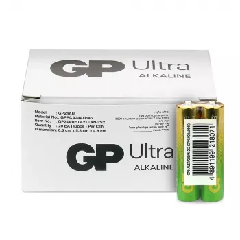 Pilas alcalinas GP Battery Ultra AAA LR03 1,5V — pack de 40