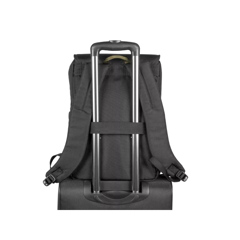 NATEC Niala NTO-2239 mochila para portátil de 39,6 cm (15,6 pulgadas), 18 L, resistente a salpicaduras, poliéster reciclado, negro/verde oscuro