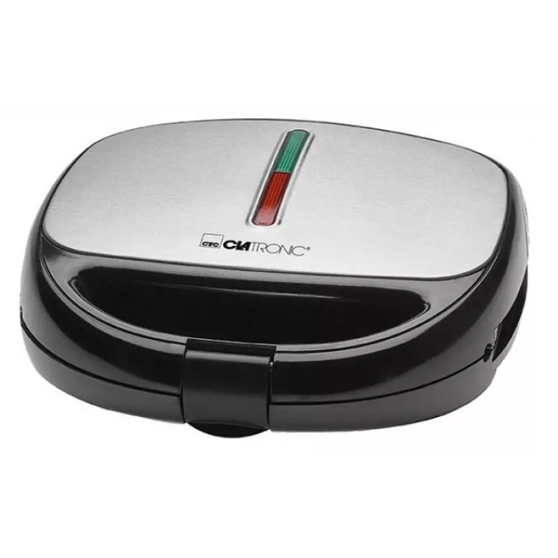 Sandwichera Clatronic ST/WA 3670 800 W negra, acero inoxidable