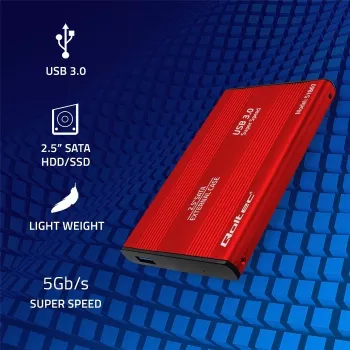 Carcasa para HDD/SSD QOLTEC 51860 para unidades SATA III de 2,5