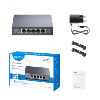 Switch de red no gestionado Cudy HS105 — 5 puertos, 100/1000/2500 Mbit/s