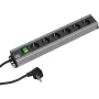 Unidad de distribución de corriente Bachmann 300.003 6 tomas AC 2U negro gris