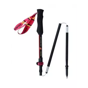 Bastones de trekking Viking Kettera Pro Lady — bastones de trekking para mujer, ajustables, par, negro/fucsia