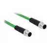 DeLOCK - Cable de red - M12 (4 polos) (M) a M12 (4 polos) (M) - 5,0 m - SF/FTP - libre de halógenos - verde (85920)