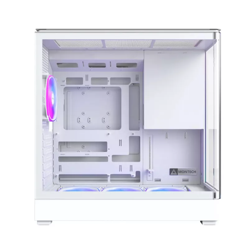 Caja de PC Montech KING 45 PRO (W) — Midi-Tower blanco para Micro-ATX / Mini-ITX