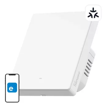 Interruptor de pared inteligente WiFi Sonoff M5-1C-80W 1 canal, para marco, 80W