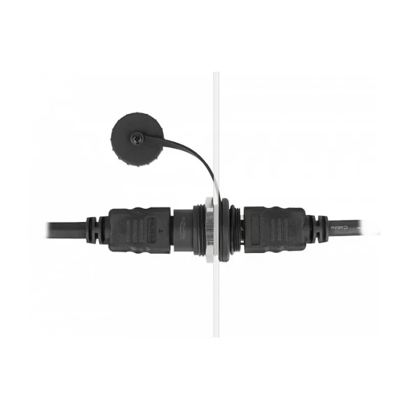 Conector empotrable DeLOCK HDMI-A IP67 impermeable antipolvo negro