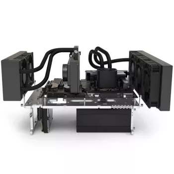 Mesa de marco abierta Streacom BC1 V2 plata — soporte ATX, plataforma de prueba y montaje