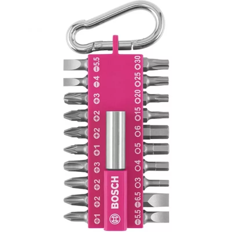Juego de destornilladores Bosch 2607002821 — 21 piezas: Torx, Phillips, Pozidriv, Hex