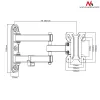 Soporte de pared para TV MACLEAN MC-740 para pantallas de 13–23