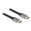 Delock - Cable HDMI Ultra High Speed - HDMI macho a HDMI macho - 50 cm - Triple aislamiento - Gris - Contactos con baño de oro, compatible con 8K 6