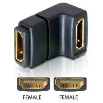 Adaptador HDMI hembra 90° hacia abajo DeLOCK 65075