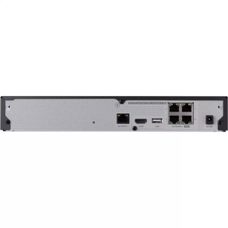 Grabador de vídeo en red - 4 canales IP - H.265 - 40 Mbit/s - HDMI - switch PoE - sin HDD