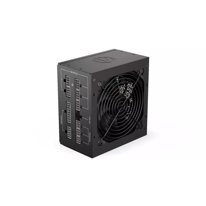 Fuente de alimentación ENDORFY Supremo FM6 850 W, ATX de 24 pines, totalmente modular, 80 PLUS Gold, ventilador de 120 mm, negro