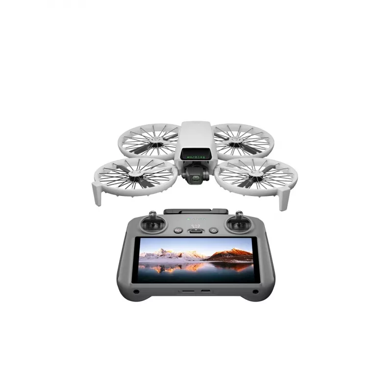 Dron DJI Flip con mando DJI RC 2, 48 MP, 4K HDR (3840x2160), 3110 mAh, 16 m/s, hasta 31 min de vuelo, menos de 249 g, negro/blanco