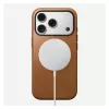 Funda para móvil Nomad Modern Leather Case para iPhone 17 Pro, 16 cm (6,3 pulgadas), tan, Cuero y PC/TPU
