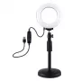 Lámpara LED anular Puluz con trípode ajustable PU391