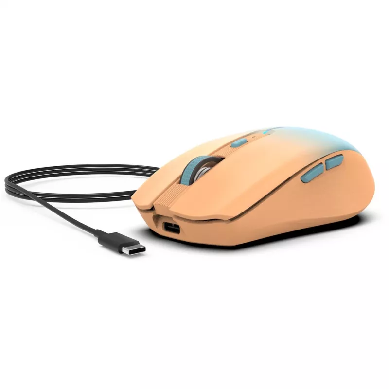 Cian Technology GmbH INCA ratón IWM-511RT Bluetooth+inalámbrico RGB color base naranja
