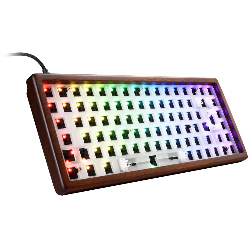 Sharkoon SKILLER SGK50 S3 Wood Barebone teclado gaming, RGB