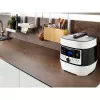 Olla a presión eléctrica Rommelsbacher MD 1000 – 4 l, 1000 W, 14 programas, blanco/negro