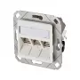 METZ CONNECT BTR C6A Módulo 3 puertos 270° UPk - Toma de conexión, empotrar - RJ-45 X 3 - Blanco puro, RAL 9010 (130B12D31102-E)