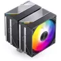 Disipador de CPU Jonsbo CA80 de doble torre, 2 ventiladores PWM de 120 mm, ARGB, negro