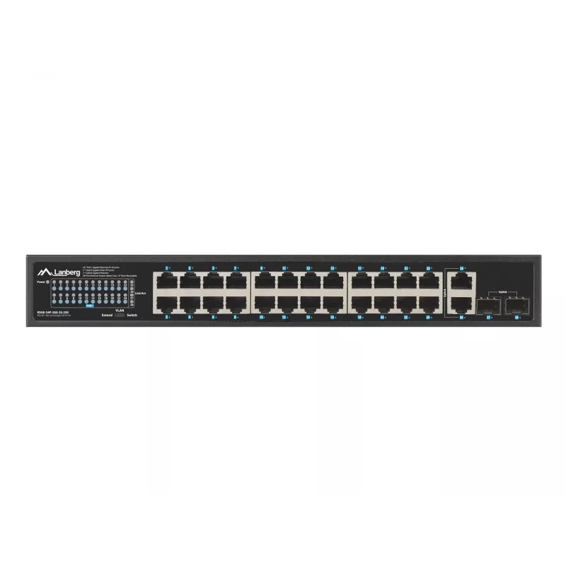 Switch no gestionado Lanberg RSGE-24P-2GE-2S-250 24 puertos montaje en rack