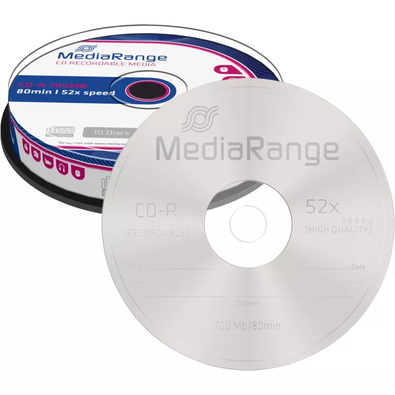 CD-R MediaRange MR214 700 MB 52x 10 uds.