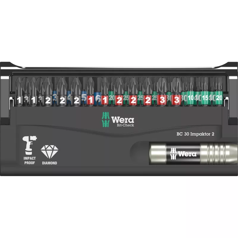 Wera 05057697001 Bit-Check 30 Impaktor 2 set de puntas