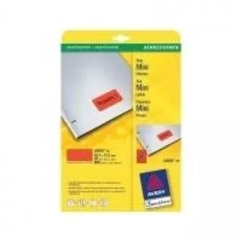 Avery Zweckform Avery L6038 - Rojo - 21,2 x 45,7 mm 960 uds. (20 hojas x 48)