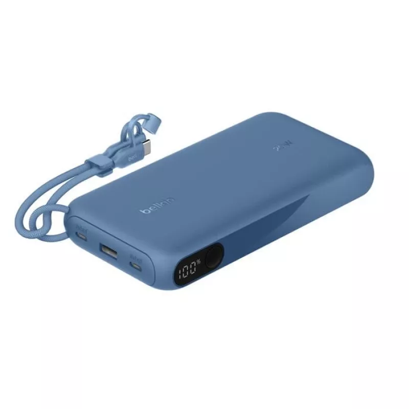 Batería externa Belkin BPB028hqBL 20000 mAh, 2× USB‑C, 1× USB‑A, azul
