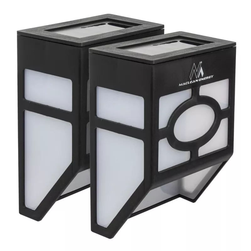 Lámpara solar de jardín MACLEAN MCE171 pack de 2 luminarias LED solares para exterior