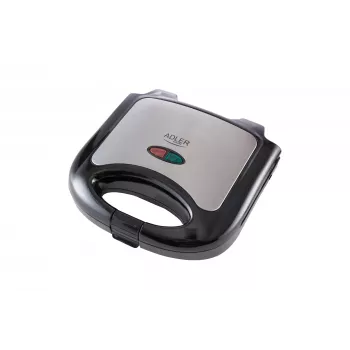 Sandwichera Adler AD 3015 750 W negra plateada