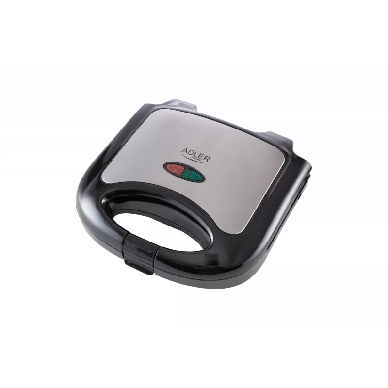 Sandwichera Adler AD 3015 750 W negra plateada