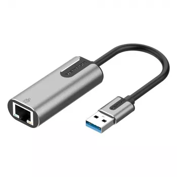 Adaptador Vention USB 3.0-A a Gigabit Ethernet gris 0,15 m aleación de aluminio Type