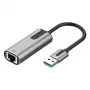 Adaptador Vention USB 3.0-A a Gigabit Ethernet gris 0,15 m aleación de aluminio Type