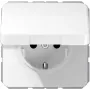 JUNG CD 1520 BF KI KL WW toma de corriente SCHUKO con tapa abatible, 16 A 250 V, blanco alpino