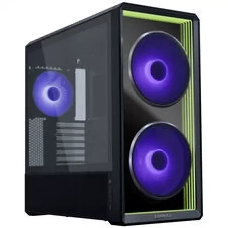 Caja de PC Lian Li LANCOOL 217 INF + 3 ventiladores UNI FAN SL-INF 120 Reverse-Blade - negro