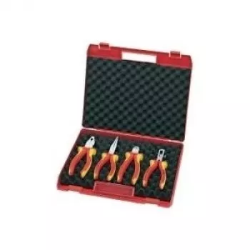 Juego de alicates Knipex caja compacta 4 piezas maletín de plástico VDE